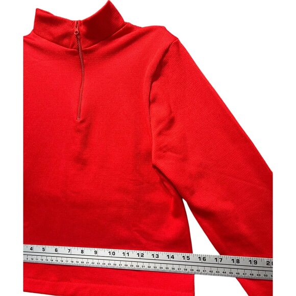 Rue 21 - Women's 1/2 Zip Long Sleeve Shirt - Red - Extra Large - Picture 4 of 12